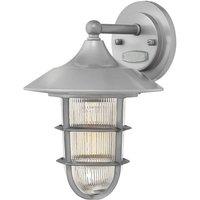 Loops Outdoor IP44 Wall Light Sconce Silver LED E27 100W Bulb External d01368 in Metallics