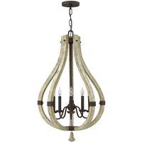 Loops 5 Bulb Chandelier Hanging Pendant LIght Iron Rust LED E14 60W Bulb