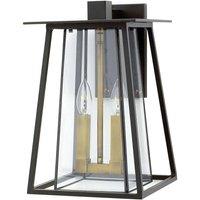 Loops Outdoor IP44 Twin Wall Light Buckeye Bronze LED E14 60W