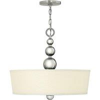 Loops 3 Bulb Ceiling Pendant Light Fitting Highly Polished Nickel LED E27 60W in Metallics