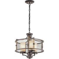 Loops 3 Bulb Chandelier Hanging Pendant LIght Anvil Iron LED E27 100W Bulb
