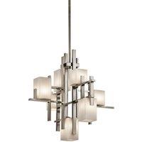 Loops 7 Bulb Chandelier Hanging Pendant LIght Classic Pewter LED G9 3.5W Bulb