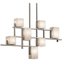 Loops 7 Bulb Chandelier Hanging Pendant LIght Classic Pewter LED G9 3.5W Bulb