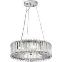 Loops 6 Bulb Ceiling Pendant Light Fitting Chrome LED G9 3.5W Bulb