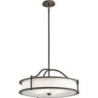 Loops 4 Bulb Ceiling Pendant Light Fitting Classic Pewter LED E27 100W Bulb