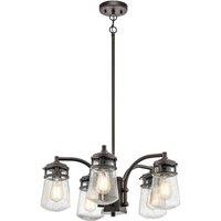 Loops Outdoor IP44 5 Bulb Chandelier LIght Architectural Bronze LED E27 75W
