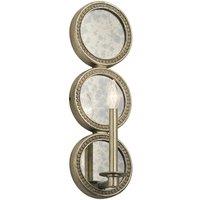 Loops Wall Light Glass Back Plates/Patterned Sterling Gold Silver Tones LED E14 60W in Metallics