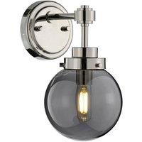 Loops Wall Light Sconce Highly Polished Nickel Finish LED E14 8W LED Bulb in Metallics