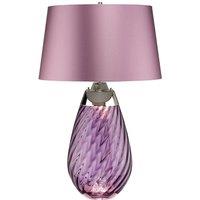 Loops Table Lamp Heather Shade Plum tinted Glass / Heather Shade LED E27 60W Bulb in Clear