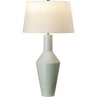 Loops Table Lamp Matt Finished Pale Sage Green Ivory Cylinder Shade LED E27 60W