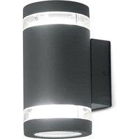 Loops Outdoor IP44 Twin Wall Light Graphite LED GX53 9W