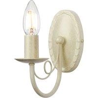 Loops Wall Light Looped Drapes Ivory Gold Candle Tube Ivory Gold LED E14 60W