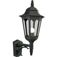 Loops Outdoor IP44 Wall Light Sconce Black LED E27 100W Bulb External d02082