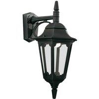 Loops Outdoor IP44 Wall Light Sconce Black LED E27 100W Bulb External d02083
