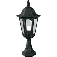 Loops Outdoor IP44 1 Bulb Wall Ground Pedestal Lamp Light Black LED E27 100W d02084