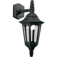 Loops Outdoor IP44 Wall Light Sconce Black LED E27 100W Bulb External d02090