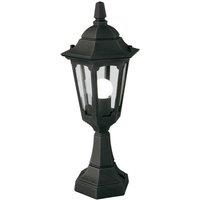 Loops Outdoor IP44 1 Bulb Wall Ground Pedestal Lamp Light Black LED E27 100W d02091