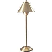 Loops Table Lamp Stick Lamp Elegant Plain Stem Lounge Bedroom Office Aged Brass LED 7W in Metallics