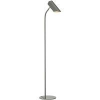 Loops Floor Lamp Dark Grey Highly Polished Nickel Finish LED E27 8W Bulb in Metallics