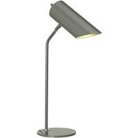 Loops Table Lamp Dark Grey Highly Polished Nickel Finish LED E27 8W Bulb in Metallics