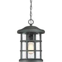 Loops Outdoor IP44 1 Bulb Chain Lantern Earth Black LED E27 60W