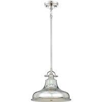 Loops 1 Bulb Ceiling Pendant Light Fitting Imperial Silver LED E27 100W Bulb in Metallics