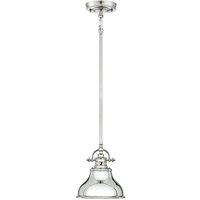 Loops 1 Bulb Ceiling Pendant Light Fitting Imperial Silver LED E27 100W Bulb in Metallics
