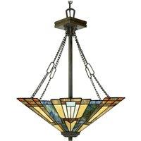 Loops 3 Bulb Ceiling Pendant Light Fitting Valiant Bronze LED E27 100W Bulb