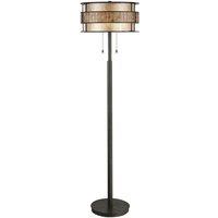 Loops 2 Bulb Free Standing Floor Lamp Renaissance Copper LED E27 60W Bulb