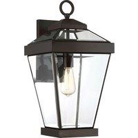 Loops Outdoor IP44 1 Bulb Wall Light Lantern Western Bronze LED E27 60W d02332