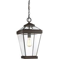 Loops IP23 1 Bulb Chain Lantern Light Western Bronze LED E27 60W MEDIUM