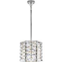 Loops 1 Bulb Ceiling Pendant Light Fitting Highly Polished Nickel LED E27 60W in Metallics