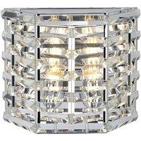 Loops Twin Wall Light Sconce Highly Polished Nickel Finish LED E27 60W Bulb in Metallics