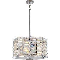 Loops 4 Bulb Ceiling Pendant Light Fitting Highly Polished Nickel LED E27 60W in Metallics