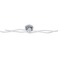 Loops Wall Flush Ceiling Light Colour Chrome Shade White Plastic Bulb LED 40W Incl