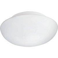 Loops Wall Flush Ceiling Light Colour White Shade White Glass Opal Matt Bulb E27 2x60W