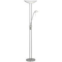 Loops Floor Lamp Light Satin Nickel Shade White Satin Glass Bulb R7S G9 1x230W 1x33W in Metallics