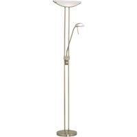 Loops Floor Lamp Light Colour Bronzed Shade White Satin Glass Bulb R7S G9 1x230W 1x33W