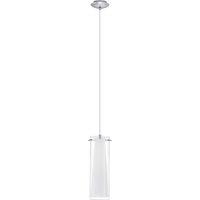 Loops Pendant Light Chrome Plated Clear White Glass Opal Shade Matt Bulb E27 1x60W