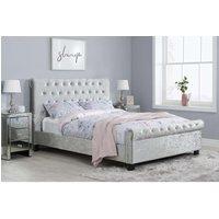 Birlea Sienna Bed in Metallic Silver | Size: Small Double