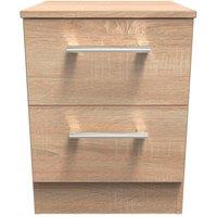 Ready Assembled 2 U Cornwall 2 Drawer Bedside Cabinet (Ready Assembled) in Light Oak