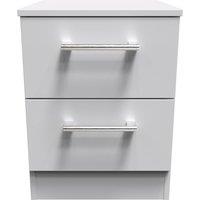 Ready Assembled 2 U Cornwall 2 Drawer Bedside Cabinet (Ready Assembled) in Light Grey