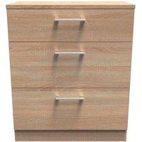Ready Assembled 2 U Cornwall 3 Drawer Deep Chest (Ready Assembled) in Light Oak