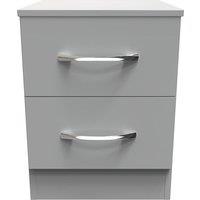 Ready Assembled 2 U Hampshire 2 Drawer Bedside Cabinet (Ready Assembled) in Dark Grey