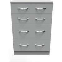 Ready Assembled 2 U Hampshire 4 Drawer Deep Chest (Ready Assembled) in Dark Grey
