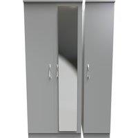 Ready Assembled 2 U Hampshire Triple Mirror Wardrobe (Ready Assembled) in Dark Grey