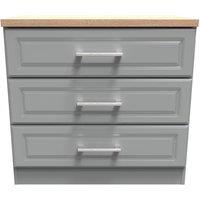 Ready Assembled 2 U Norfolk 3 Drawer Chest (Ready Assembled) in Dark Grey