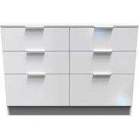 Ready Assembled 2 U Dover 6 Drawer Wide Chest (Ready Assembled) in White