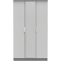 Ready Assembled 2 U Dover Triple Mirror Wardrobe (Ready Assembled) in Dark Grey
