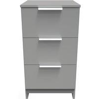 Ready Assembled 2 U Dover 3 Drawer Bedside Cabinet (Ready Assembled) in Dark Grey
